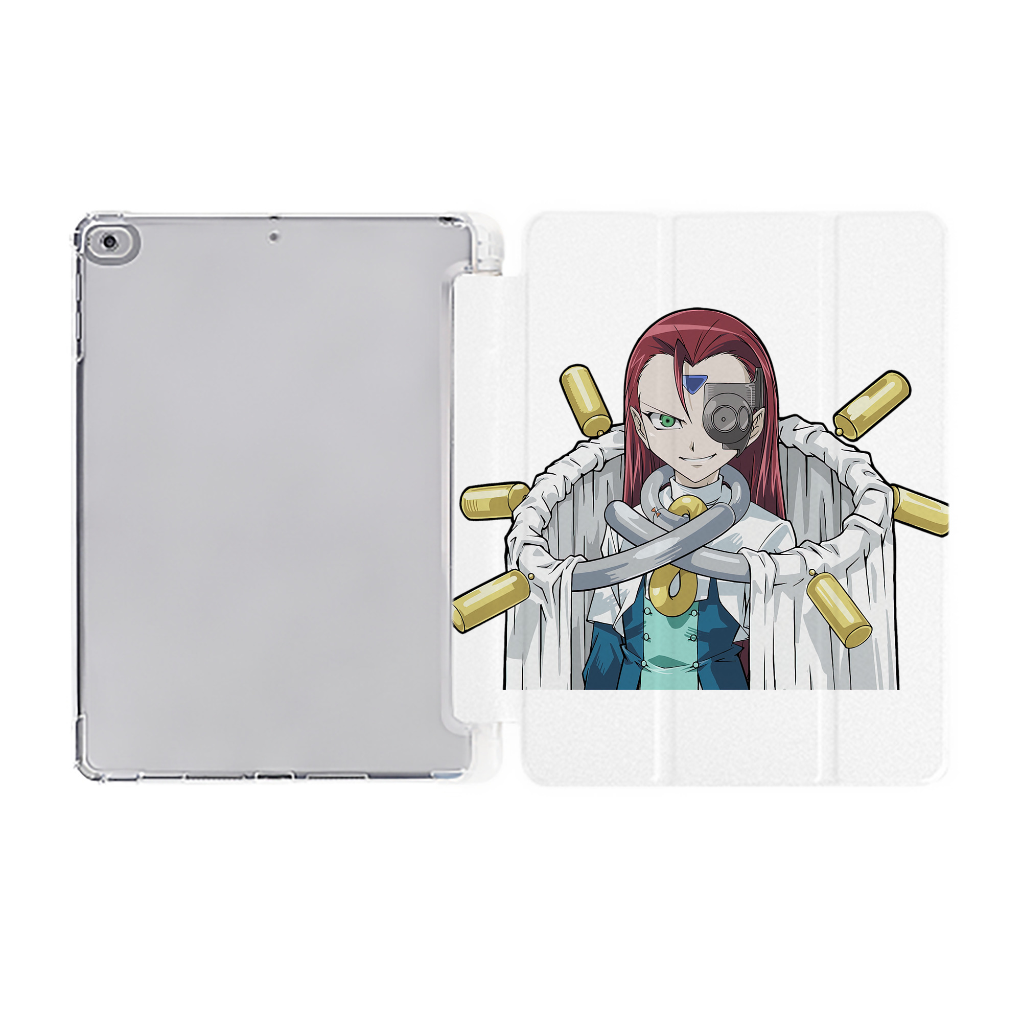 （画像用） 遊☆戯☆王 Yu-Gi-Oh! IPad ケース ペン収納付き 三つ折りスタンド PUレザー×シリコン 対応機種9.5/10.5/10.9インチ